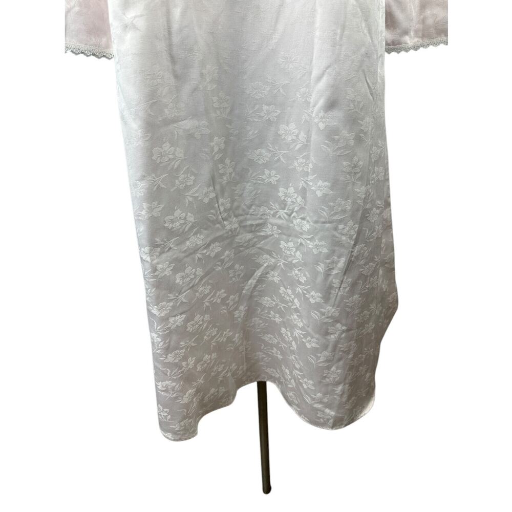 NWT Miss Elaine Floral Nightgown Country Cottage Lace Long Maxi Pink Size Small - Picture 6 of 16